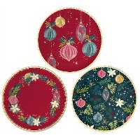 Schotel van 30 cm met Kerstversiering - 2 stuks