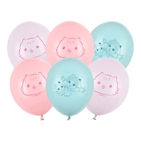 Latex ballonnen van Gabby's Dollhouse van 30 cm - 6 stuks