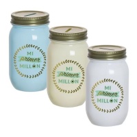 Spaarpot van glas Mijn eerste miljoen assorti - DCasa