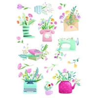 Life is simple flowers stickers - 1 vel