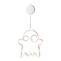 Hangende spook met licht en zuignap van 39 x 19 cm