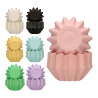 Gekleurde Bloom Cupcake Capsules - Funcakes - 48 Stuks
