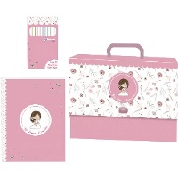 Gastenboek en fotoalbum voor Eerste Communie (meisje) met stiften