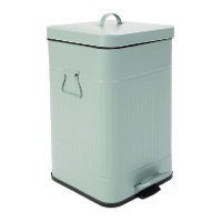 Vintage vierkante prullenbak 20 L