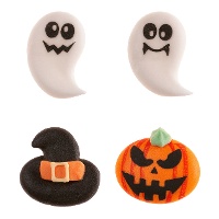 Assortiment van 2,5 cm Halloween suikerfiguurtjes - Dekora - 12 stuks