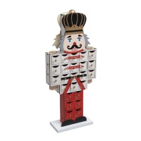 Adventskalender van notenkraker soldaat 20 x 8 x 47 cm