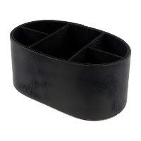 Organizer voor afstandsbedieningen van kunstleer 18 x 10 x 18 cm - 5 vakken