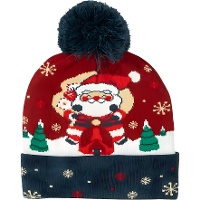 Kerstmanmuts met pompon
