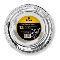 Gekleurde kartonnen borden - 12 stuks van 17 cm