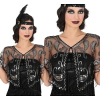 Transparante bolero met pailletten voor dames