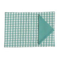 Placemat 48 x 33 cm Vichy met servet - 1 stuk