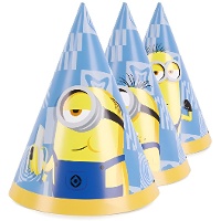 Minions-feesthoedjes 16 cm - 6 stuks