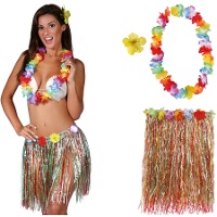 Hawaïaanse Set met Rok - 3 Stuks