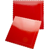 Basis voor taart van 30 x 30 x 0,3 cm vierkant - 5 stuks
