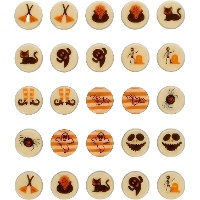 Mini witte chocolade Halloween-figuurtjes - 25 stuks