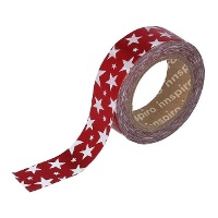 Washi tape met metallic sterren van 10 m - 1 stuk