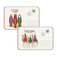 Placemat met brief aan Hunne Majesteiten de Koningen van 43 x 28 cm assorti - 1 stuk