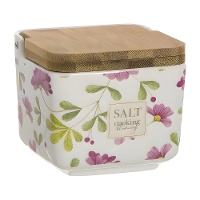 Floral Markt Zoutpot met Bamboe Deksel