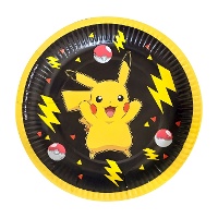 Pokemon Pikachu borden van 18 cm - 8 stuks