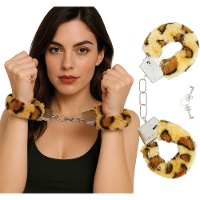 Handboeien met luipaardprint