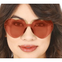 Transparante hartvormige bril