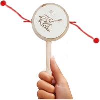 Handtrommel-rammelaar