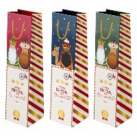 Wijntas 35 x 10 x 8 cm met vintage Driekoningen - 1 stuk