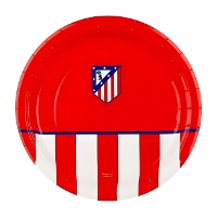 Rood Atlético de Madrid bord 23 cm - 8 stuks