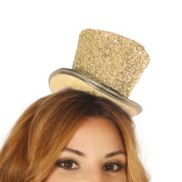 Glitterende mini hoge hoed