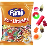 Assorti mini zakje gummibeertjes en drop met pica pica - Fini Little mix - 90 gr