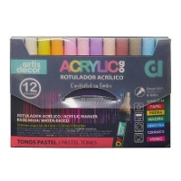 Acrylic Go acrylstiften 4-5 mm, pasteltinten - Artis Decor - 12 stuks