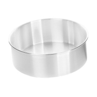 Extra diepe, ronde bakvorm van aluminium, 16 x 16 x 10 cm - Pastkolor