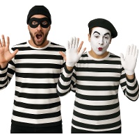 Gestreept heren-T-shirt (zwart en wit)