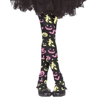 Zwarte kinderpanty's met pompoenen en heksen