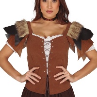 Middeleeuws bruin vest voor vrouwen