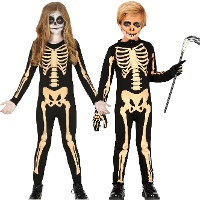 Kinder nachtelijk skeletkostuum