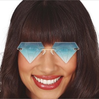 Blauwe diamanten brillen