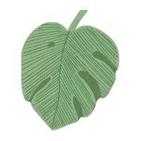 Tropische servetten in Monstera-bladvorm 18 x 14,5 cm - 12 stuks