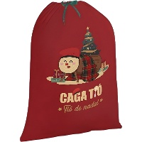 Cadeauzak van Tió de Nadal, 75 x 50 cm - 1 stuk