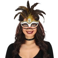 Voodoo masker met veren