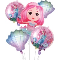 Roze Zeemeermin Boeket - 5 stuks