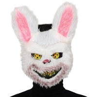 Angstaanjagend konijnenmasker met haar