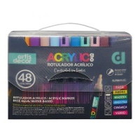 Acrylmarkers Acrylic Go 4-5 mm basiskleuren - Artis Decor - 48 stuks