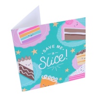 Felicitatiekaart van Save me a slice