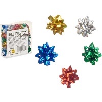 Lint strik met glitters voor cadeaus 2,3 cm - 100 stuks