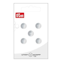 Grijze en witte knopen van 1 cm - Prym - 5 stuks