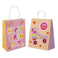 Geschenktas van 27 x 20 cm met voorjaarsmotief - 1 stuk