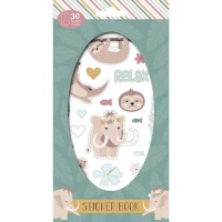 Stickervellenboek met relaxte luiaards - 30 vellen