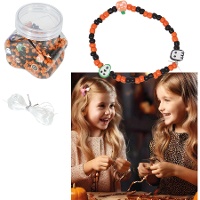 Pot met kralen voor Halloween armbanden - 1300 stuks