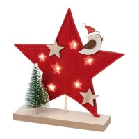 Kerststerfiguur met licht van 20 cm